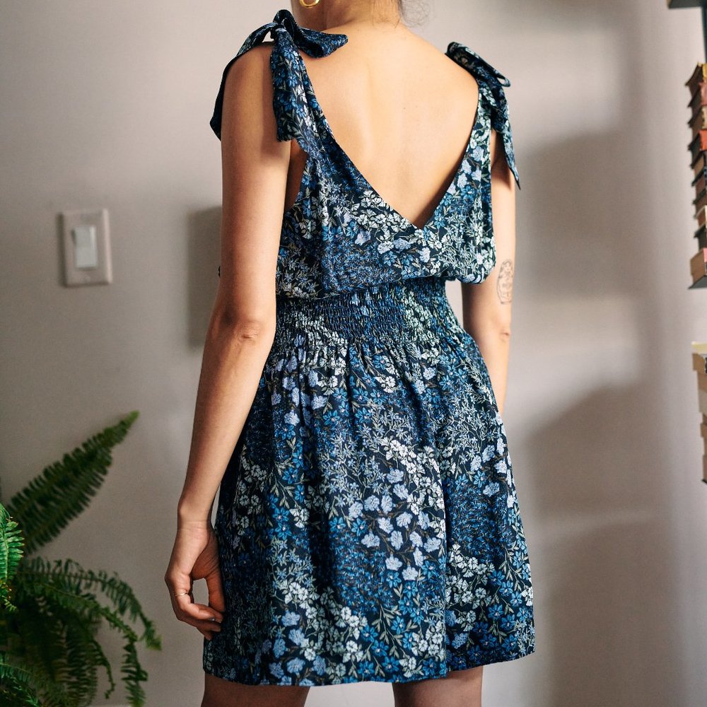 New Silk Rebecca Taylor Ava Floral romper blue L - Picture 6 of 14